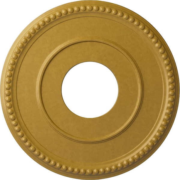 Ekena Millwork Bradford Ceiling Medallion (Canopies up to 6 5/8"), 12 1/2"OD x 3 7/8"ID x 3/4"P, Iridescent Gold CM12BRIGS - main